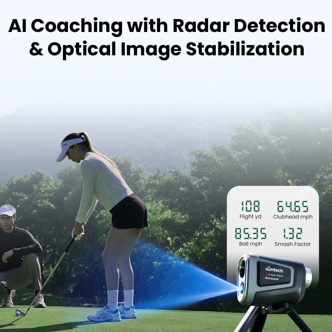 Aimtech Vnexgen 하이브리드 RADAR | 세계 최초 3-in-1 OIS 골프 거리 측정기-V3